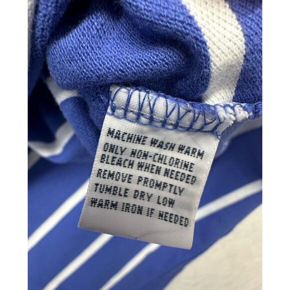 Polo by Ralph Lauren Shirt Red Pony Mens‎ Large Medium Blue With White Stripes - Picture 6 of 7